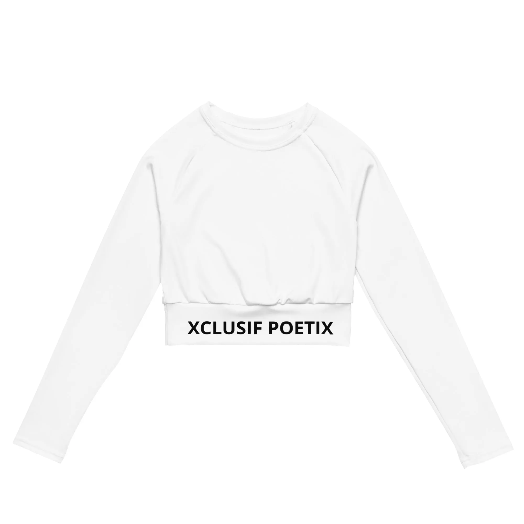 XCLUSIF POETIX WHITE & BLACK Women's long-sleeve crop top