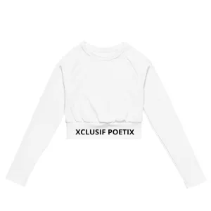 XCLUSIF POETIX WHITE & BLACK Women's long-sleeve crop top