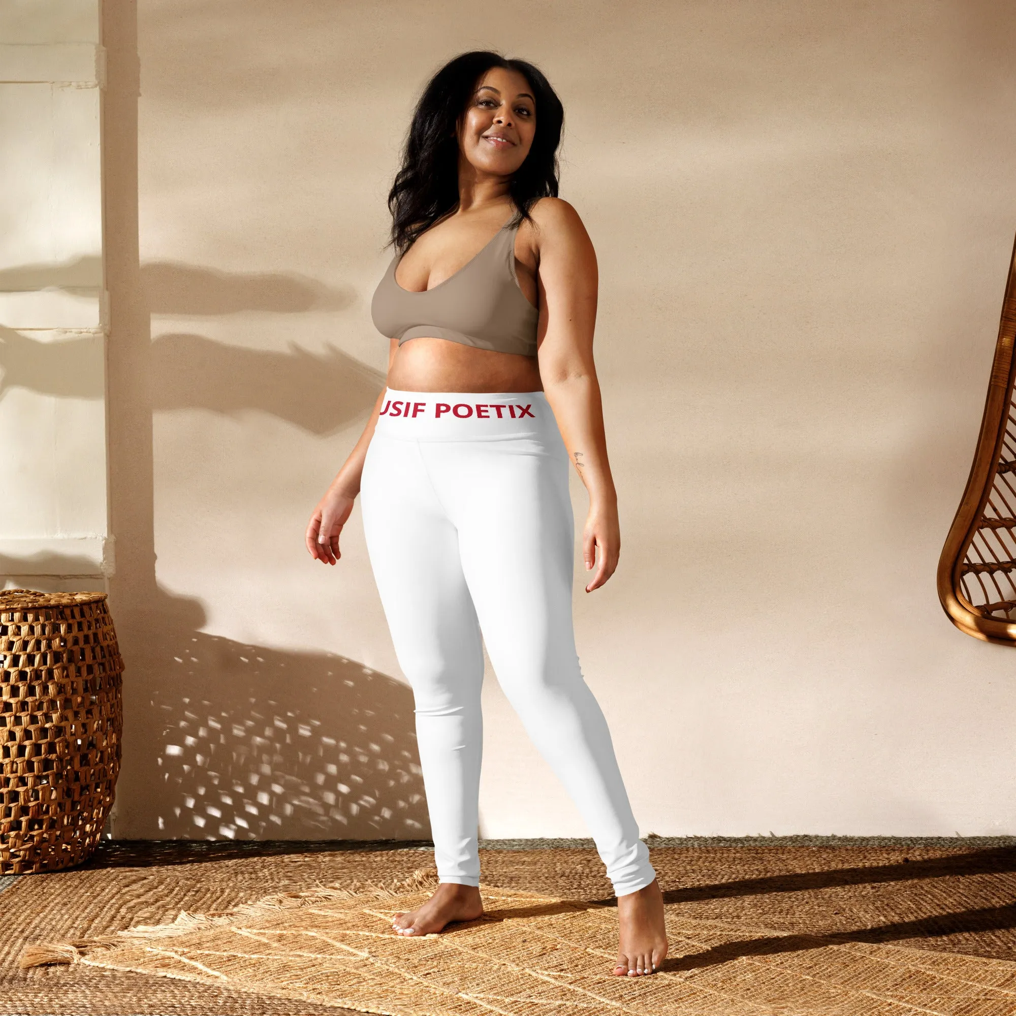 XCLUSIF POETIX WHITE & RED Women's Leggings