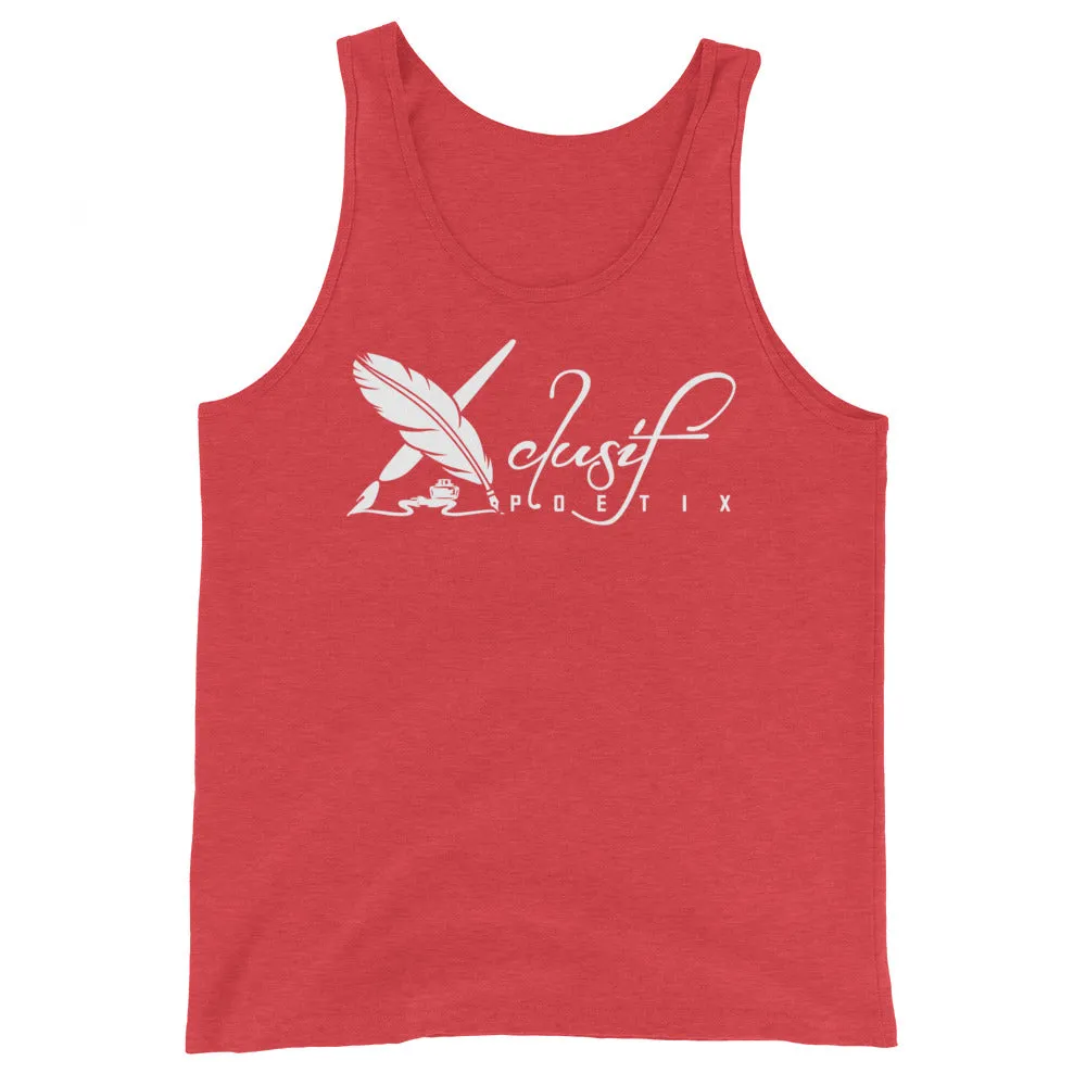 XCLUSIF POETIX WHITE LOGO Unisex Tank Top