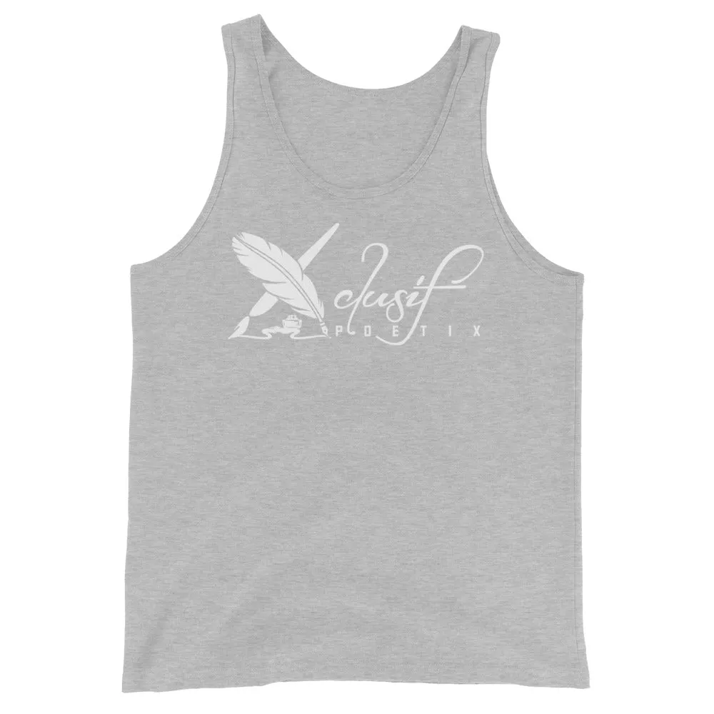 XCLUSIF POETIX WHITE LOGO Unisex Tank Top