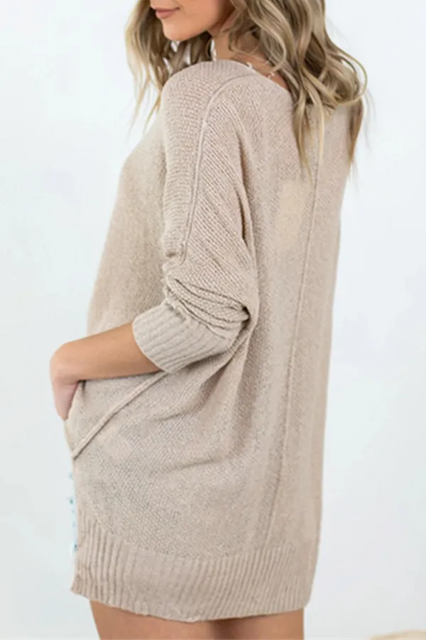Xieyinshe Casual Solid Split Joint Tops