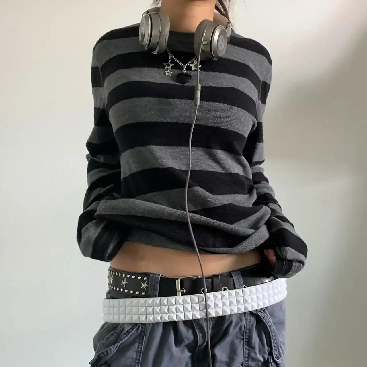 Y2K Basic Striped Top