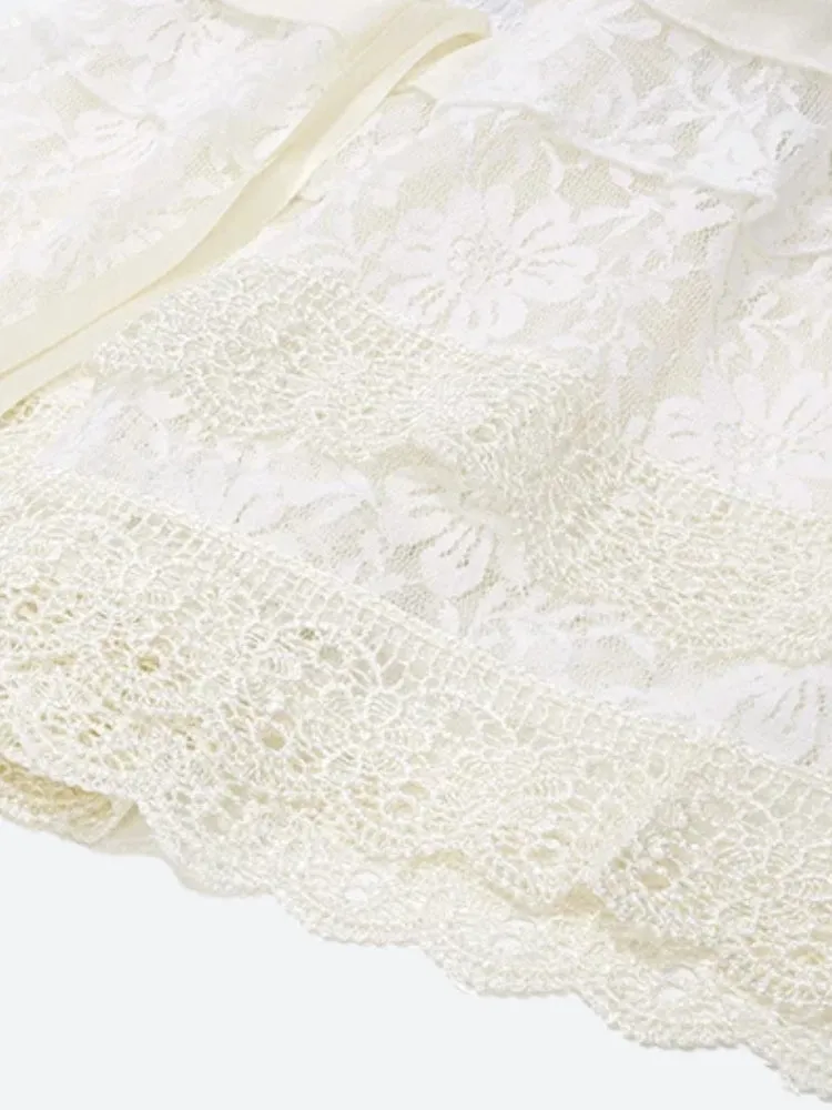 Y2K Layered Ruffled Mini Skirt