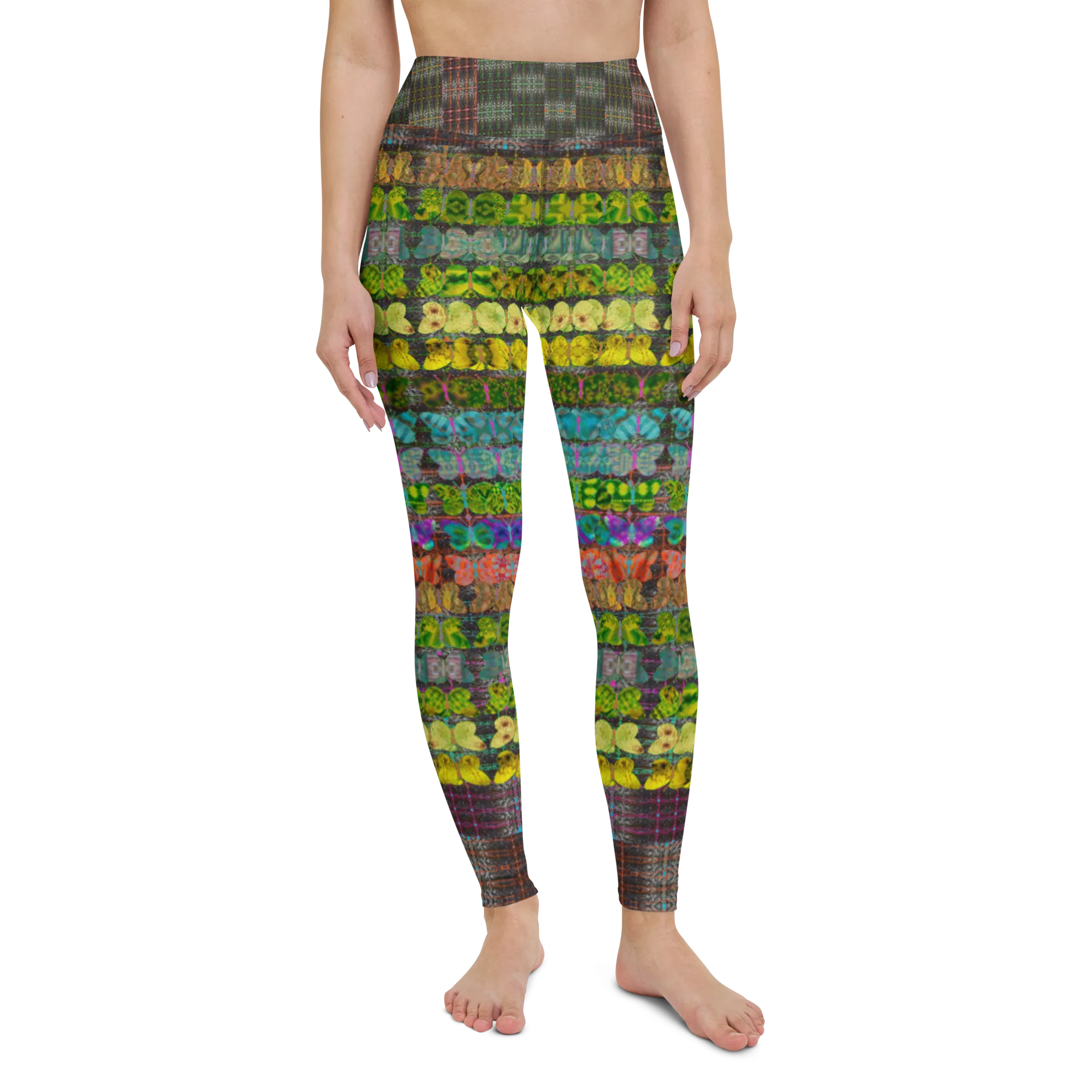 Yoga Leggings (Her/Muliebris)(Butterfly Glade Tree Link Pride Stripes) RJSTHs2022 RJS
