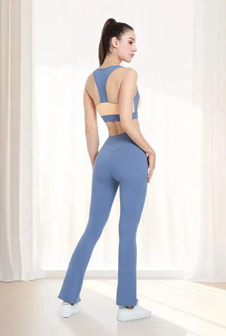 Yoga Sets with Bra and Flare Pant