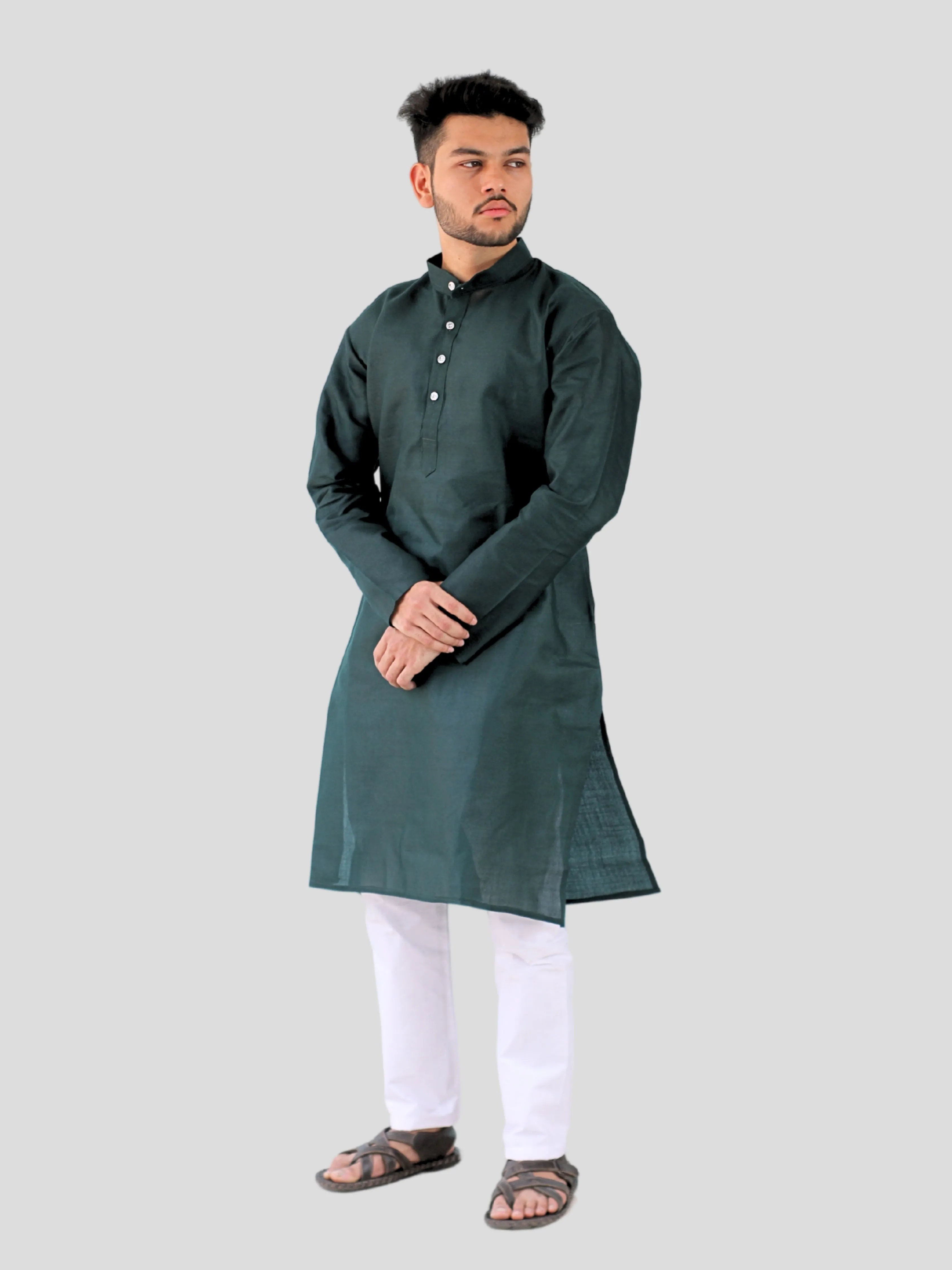 Youth Robe Men's Kurta Pajama Set (Dark Green)