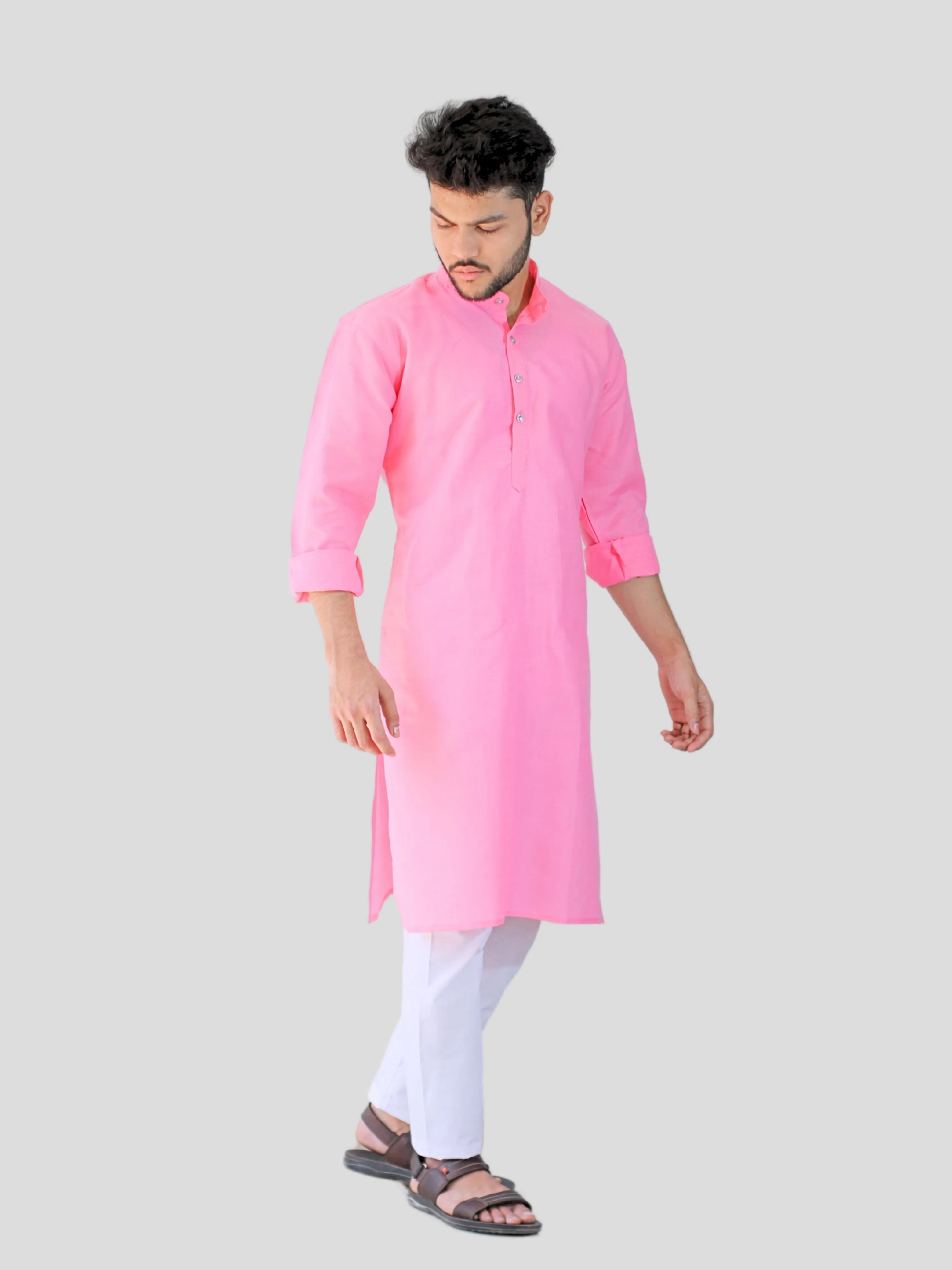 Youth Robe Men's Kurta Pajama Set (Flamingo Pink)