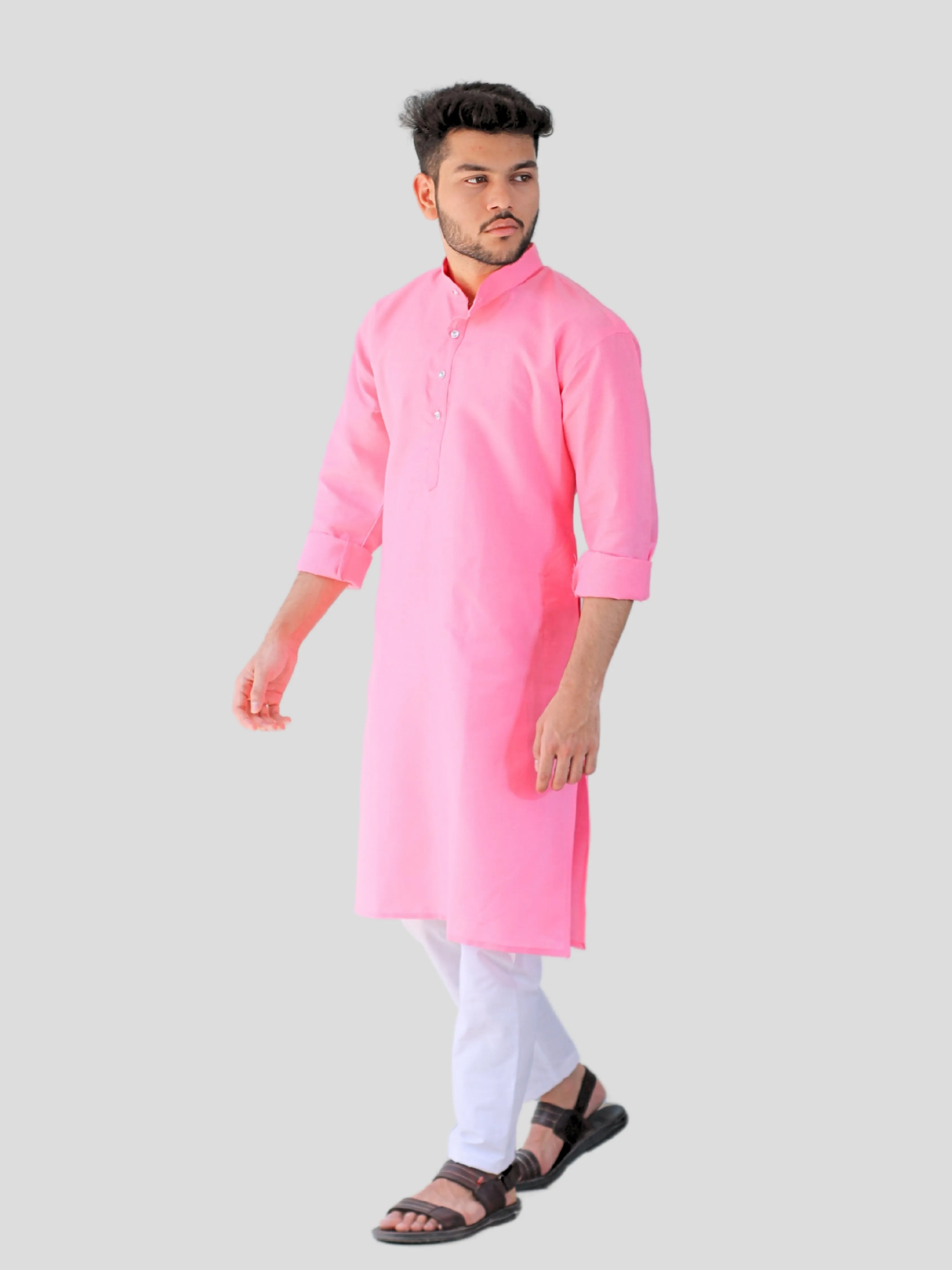 Youth Robe Men's Kurta Pajama Set (Flamingo Pink)