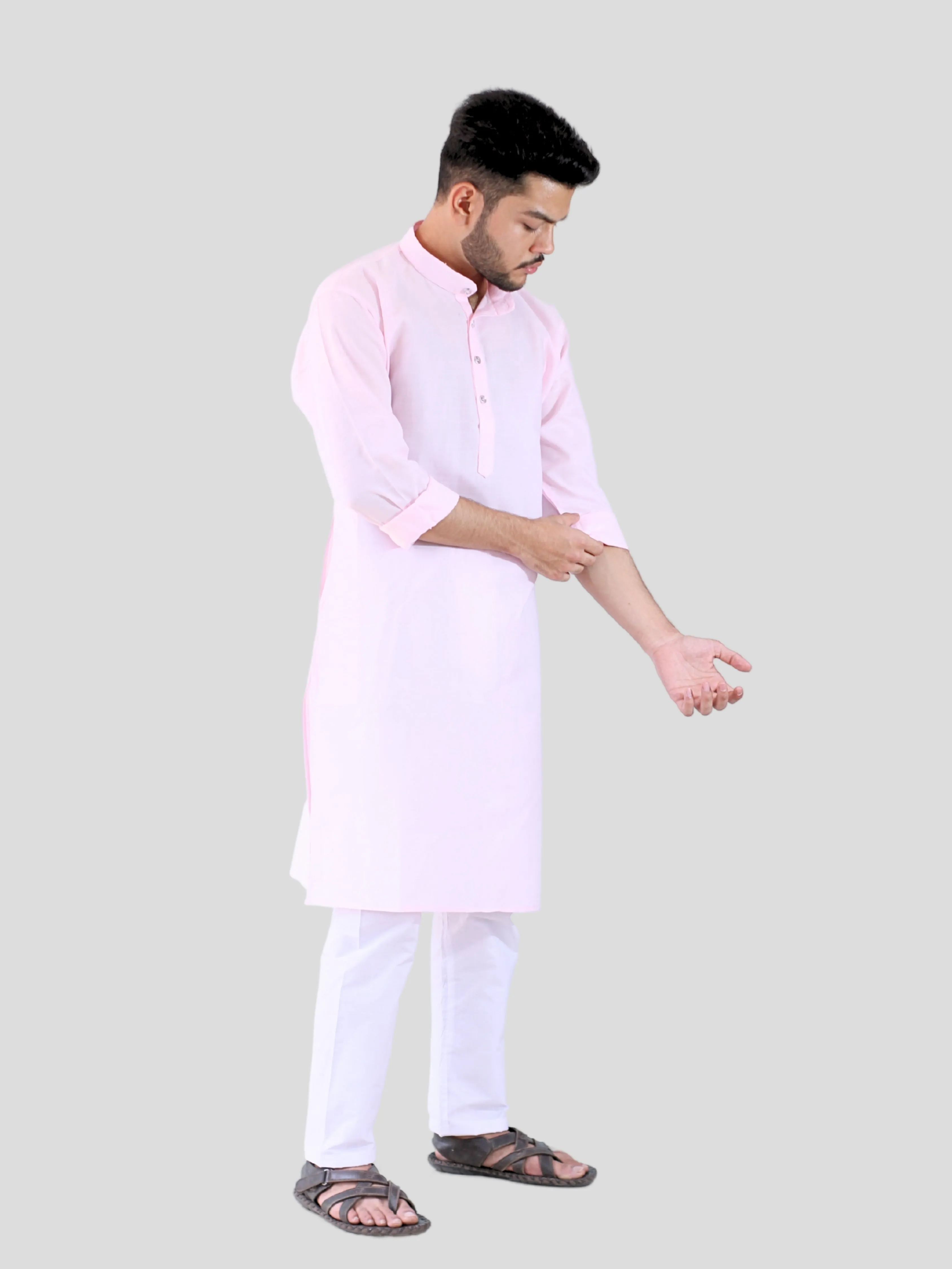 Youth Robe Men's Kurta Pajama Set (Light Pink)