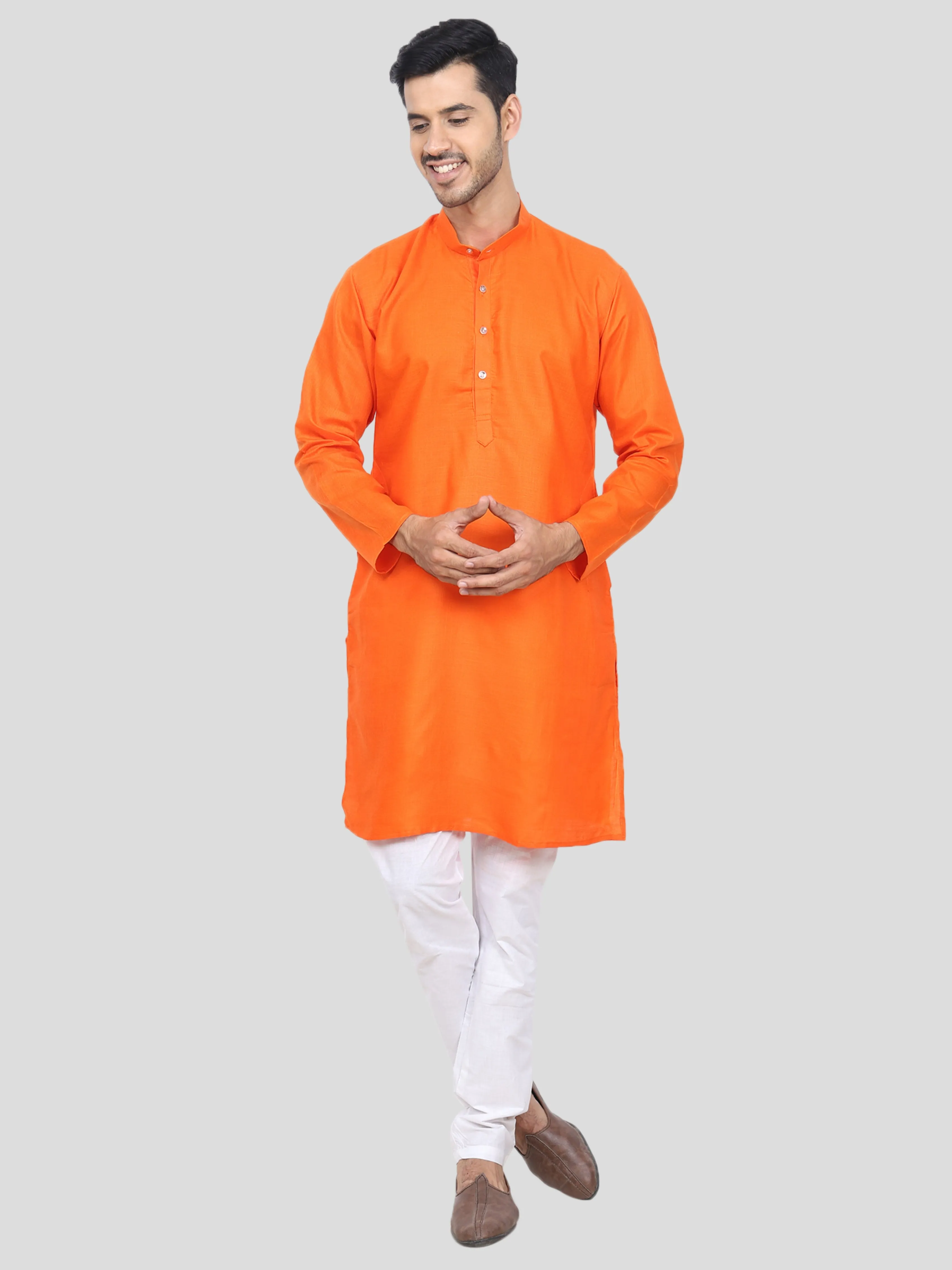 Youth Robe Men's Kurta Pajama Set (Orange)
