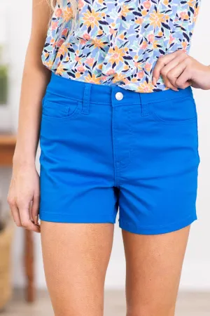Zenana Royal Blue Shorts With Stretch
