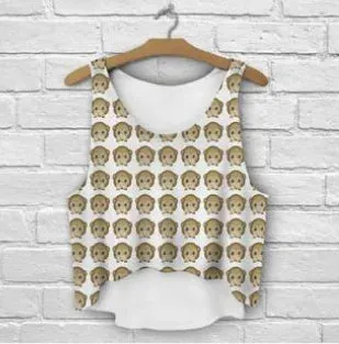 ZHBSLWT multicolor T-Shirts 3D Print women tank tops & camis printed sleeveless vest girls summer short crop tops irregular