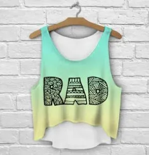 ZHBSLWT multicolor T-Shirts 3D Print women tank tops & camis printed sleeveless vest girls summer short crop tops irregular