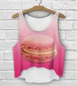 ZHBSLWT multicolor T-Shirts 3D Print women tank tops & camis printed sleeveless vest girls summer short crop tops irregular