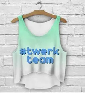 ZHBSLWT multicolor T-Shirts 3D Print women tank tops & camis printed sleeveless vest girls summer short crop tops irregular