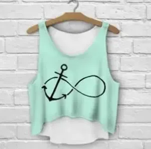 ZHBSLWT multicolor T-Shirts 3D Print women tank tops & camis printed sleeveless vest girls summer short crop tops irregular