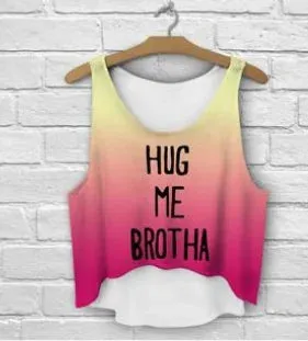 ZHBSLWT multicolor T-Shirts 3D Print women tank tops & camis printed sleeveless vest girls summer short crop tops irregular